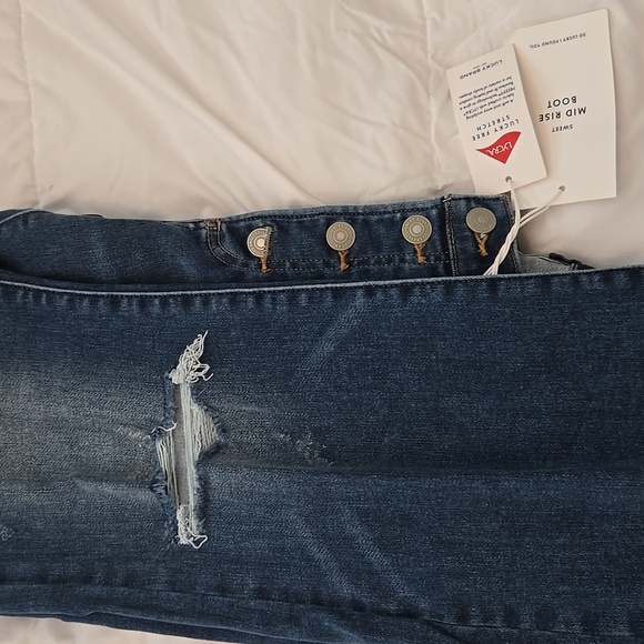 🍉 NWT Lucky Brand Jeans Midrise Boot 10 - Picture 4 of 4